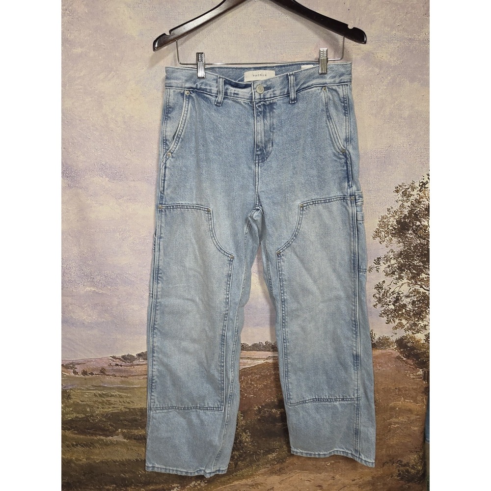 PacSun Baggy Double Knee Carpenter Jeans Light Wash Denim 29x30